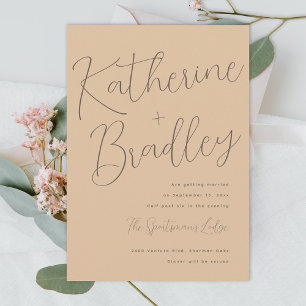 Modern fun couples names custom colors wedding invitation