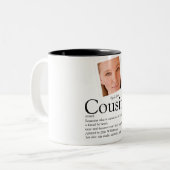 Modern Fun Cousin Definition Photo Two-Tone Coffee Mug (Front Left)