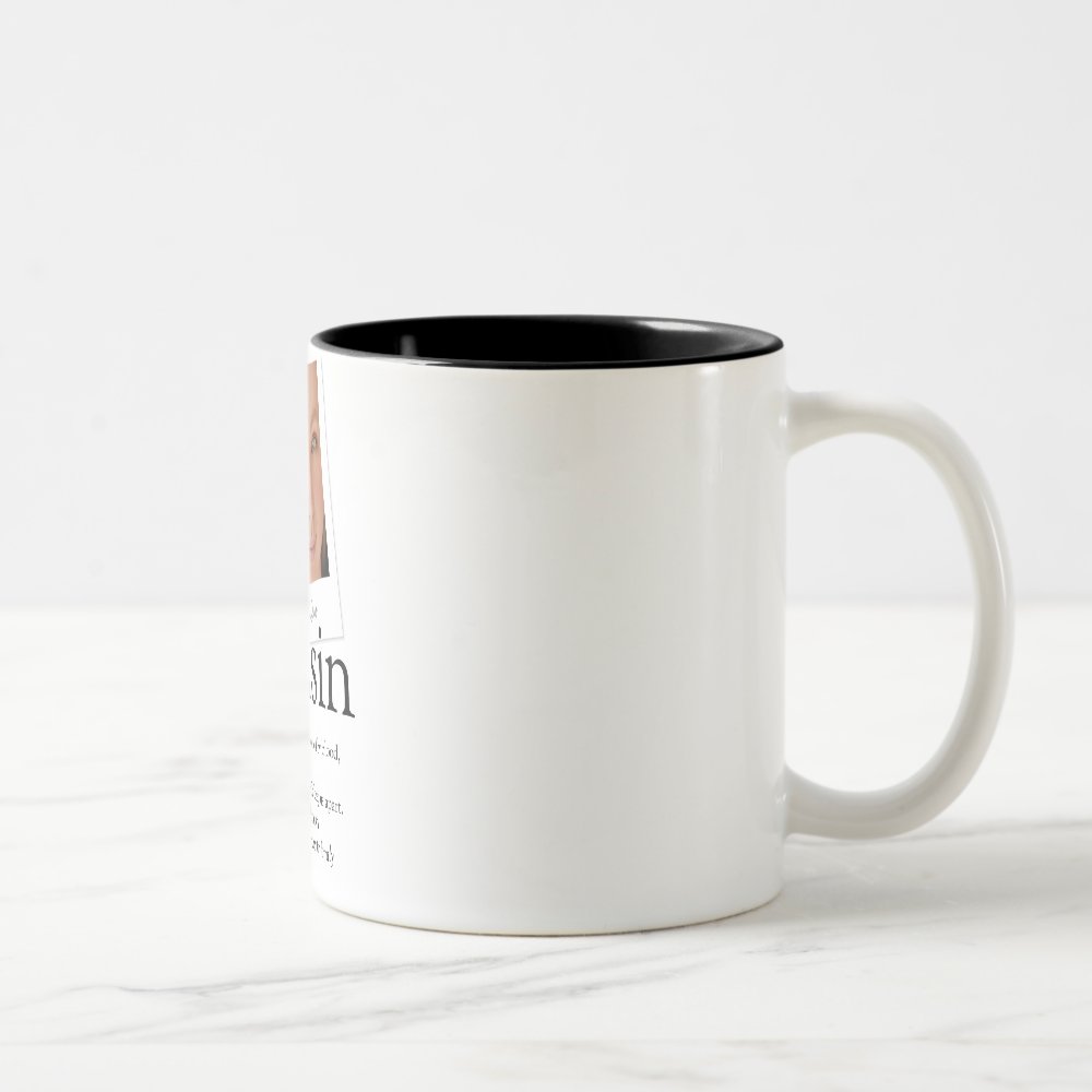 Discover Modern Fun Cousin Definition Photo Two-Tone Coffee Mug
