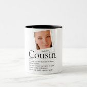 Modern Fun Cousin Definition Photo Two-Tone Coffee Mug (Center)