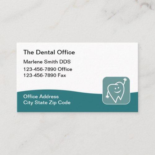 Modern Fun Dentist Office Simple Business Cards