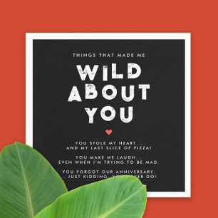 Modern Fun Facts Black And White Couples Flirt Napkins