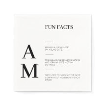 Modern Fun Facts Bold Black Typography Wedding