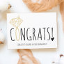 Modern fun gold diamond congrats engagement card