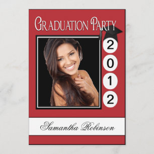 Modern Fun Graduation Party Custom Photo Invitation