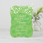 Modern Fun Irish Shamrock Bridal Shower Invitation (Standing Front)