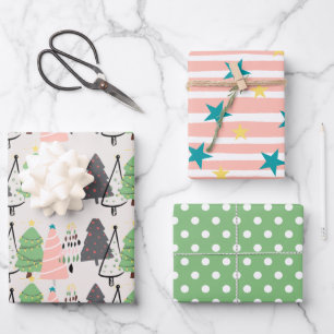 Modern Fun Kids Christmas Wrapping Paper Sheets