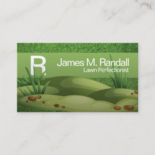 Modern Fun Lawn Care Garden Service Business Card Zazzle