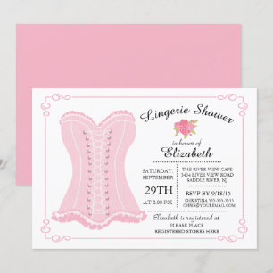 Modern & Fun Lingerie Bridal Shower Invitation