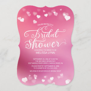 Modern Fun Love Hearts Bridal Shower Invite