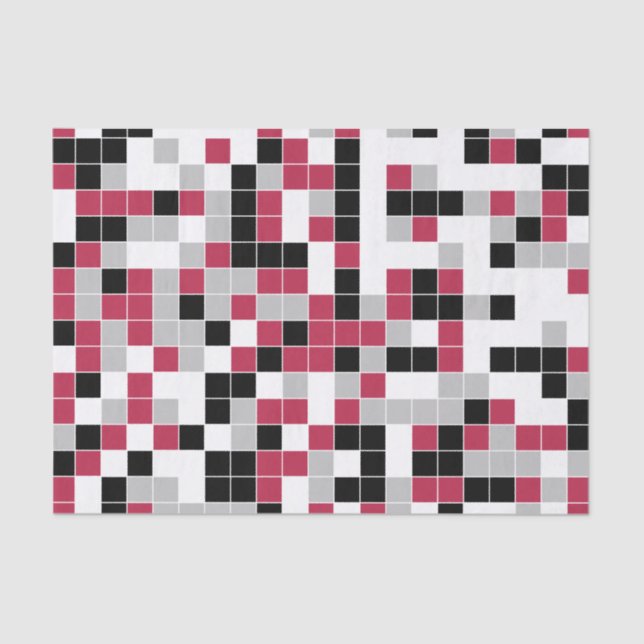 Modern Fun Magenta Geometric Tissue Paper (Front)