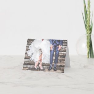 Modern Fun "New Beginnings" Wedding Greeting Card