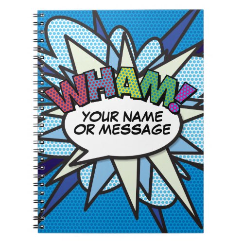 Modern Fun Personalized Speech Bubble Retro Notebook