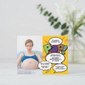 Modern Fun Photo Baby Shower Gender Neutral Invitation Postcard (Standing Front)