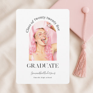 Modern Fun Photo Graduation  Invitation