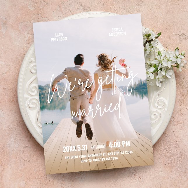 Modern fun photo wedding  invitation (Creator Uploaded)