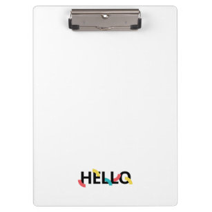 Modern, fun, playful, colorful design of Hello Clipboard