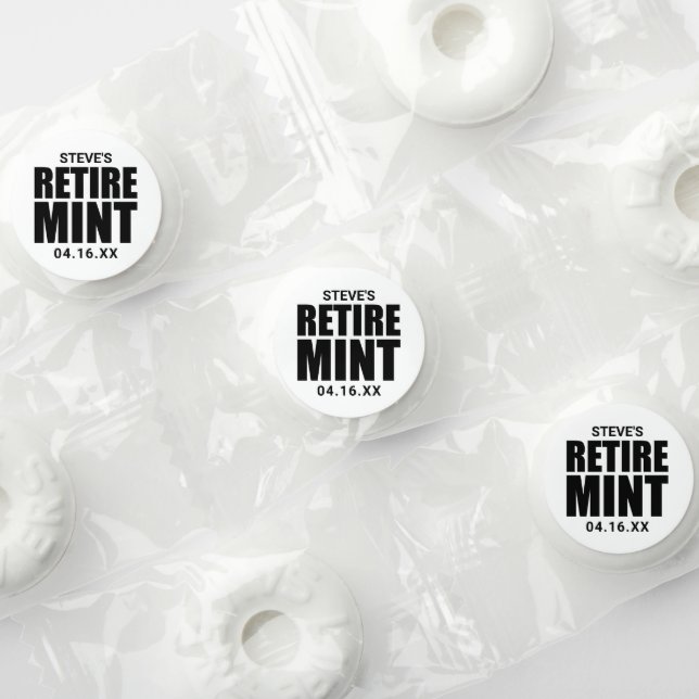 Modern fun retirement retire mint black white life saver® mints (Assorted)
