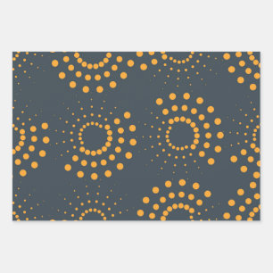 Modern fun simple, abstract geometric pattern art wrapping paper sheets