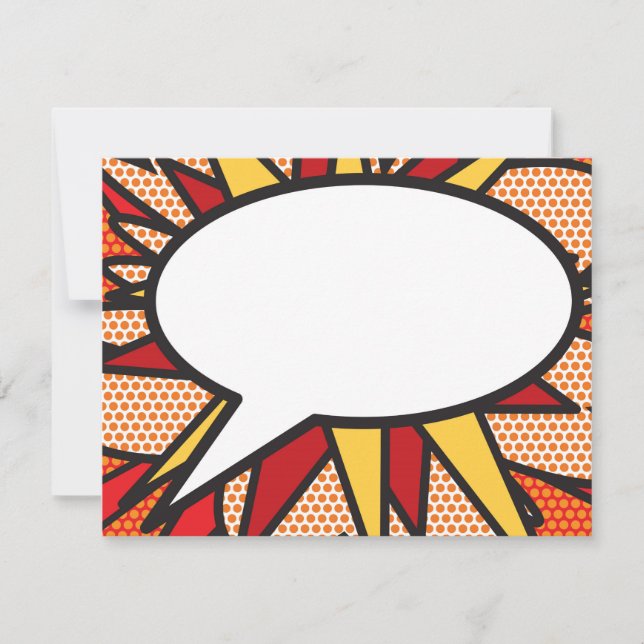 Modern Fun Speech Bubble Note Card (Front)