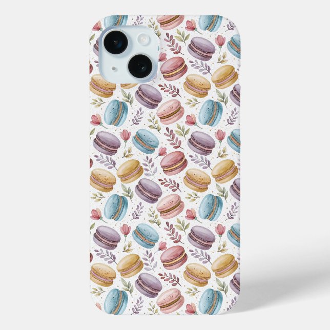 Modern Fun Sweet Macaroons Case-Mate iPhone Case (Back)