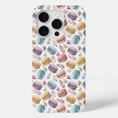 Modern Fun Sweet Macaroons iPhone 15 Pro Case