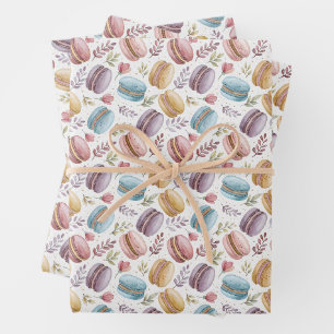 Modern Fun Sweet Macaroons Wrapping Paper Sheets