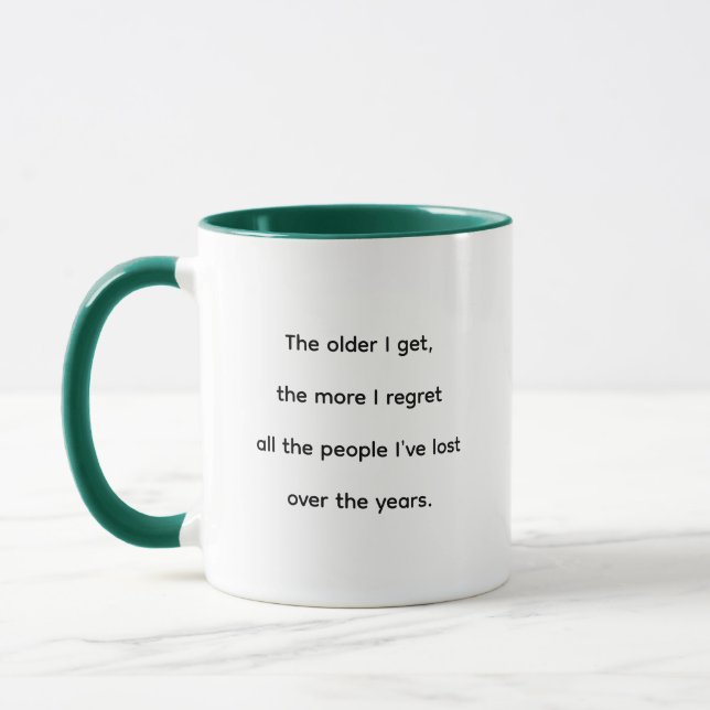 Modern Fun Trendy Typography Quote Two-Tone Coffee Mug (Left)