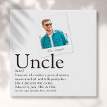 Modern Fun Uncle Definition Photo Faux Canvas Print<br><div class="desc">Personalize the photo and text for your special,  favourite Uncle to create a unique gift. A perfect way to show him how amazing he is every day. Designed by Thisisnotme©</div>