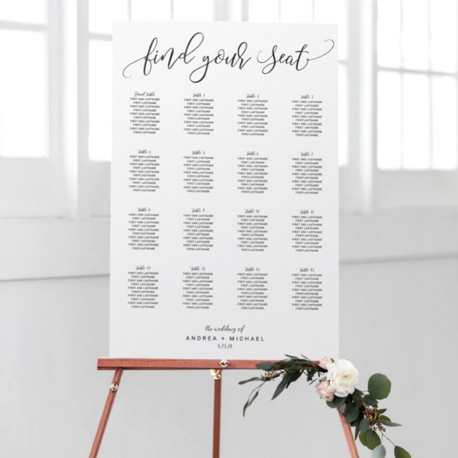 Modern Fun Wedding Seating Chart Poster (Creator Uploaded)