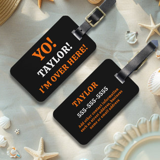 Modern Fun YO! Travel Vacation Luggage Tag
