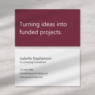 Modern Fundraising Consultant Freelance Writer  Business Card