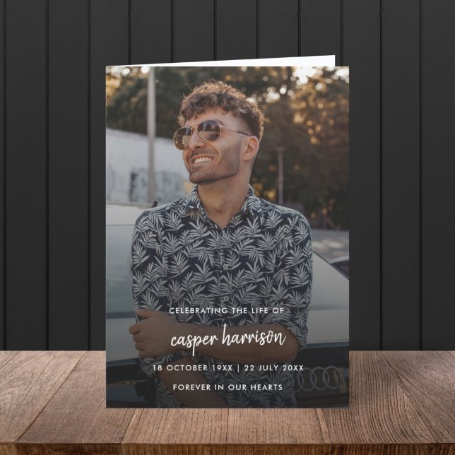 Modern Funeral | Celebration of Life Folded Program (Creator Uploaded)