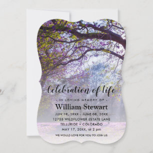 Modern Funeral   Celebration of Life Invitation