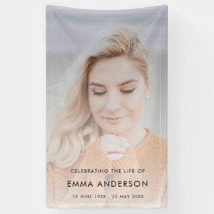 Modern Funeral   Celebration of Life Large Photo Banner