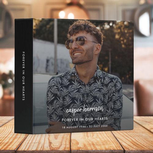 Modern Funeral Celebration of Life Memorial Black