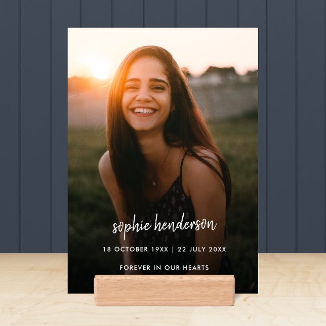 Modern Funeral Celebration of Life Memorial Easel Holder (Creator Uploaded)