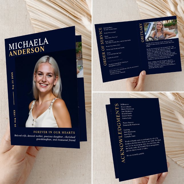 Modern Funeral / Memorial / Celebration of Life Program (Creator Uploaded)