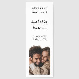 Modern Funeral Memorial Poem Design Bookmarks