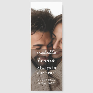 Modern Funeral Memorial Poem Design Bookmarks