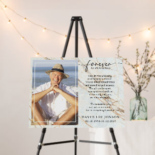 Modern Funeral Memorial Poem Photo Sign