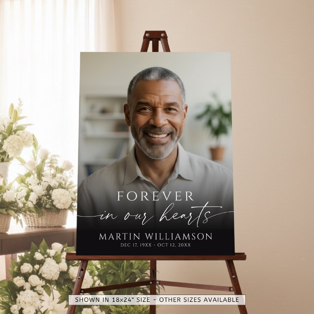 Modern Funeral Photo Script Welcome Sign (Creator Uploaded)