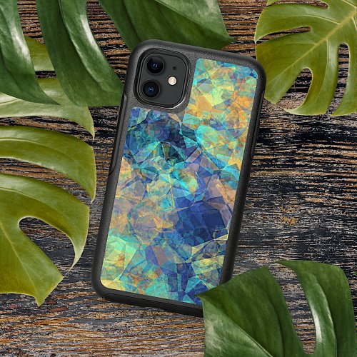 Modern Funky Colorful Polygon Mosaic Art Pattern iPhone 13 Case