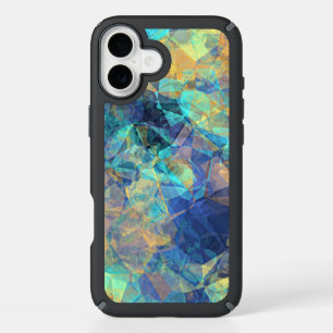 Modern Funky Colorful Polygon Mosaic Art Pattern iPhone 16 Plus Case