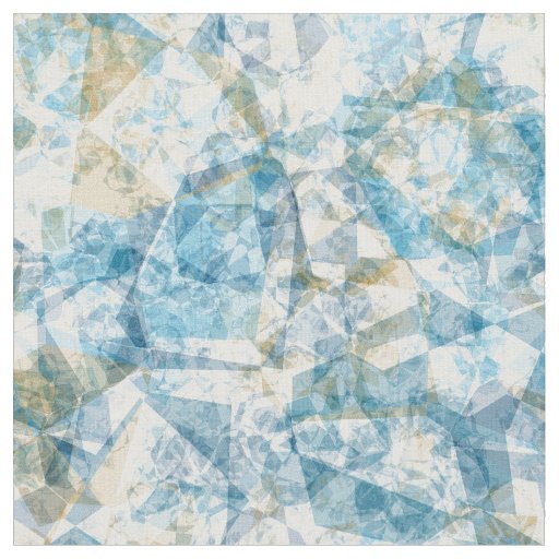 Modern Funky Cool Retro Polygon Mosaic Pattern Fabric