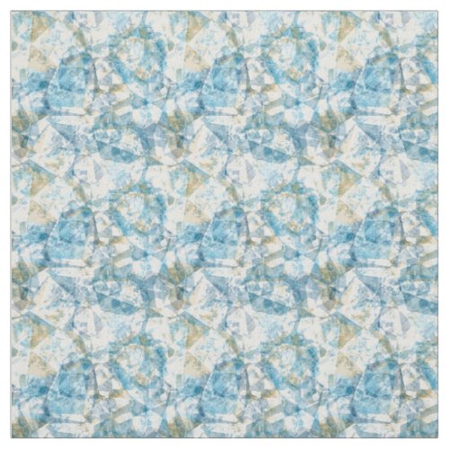 Modern Funky Cool Retro Polygon Mosaic Pattern Fabric