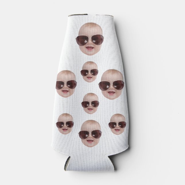 Modern Funny birthday  Funny photo gifts Bottle Cooler (Front)
