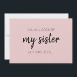 Modern Funny Blush Pink Bridesmaid Maid of Honor Invitation<br><div class="desc">Modern Funny Blush Pink Bridesmaid Maid of Honor Invitation</div>