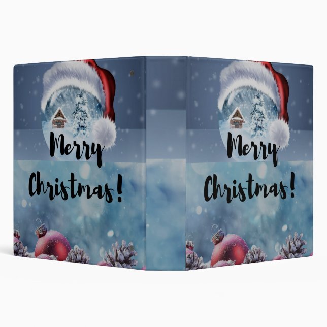Modern funny cute Christmas reindeer      3 Ring Binder (Background)