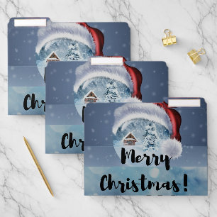 Modern funny cute Christmas reindeer File Folder
